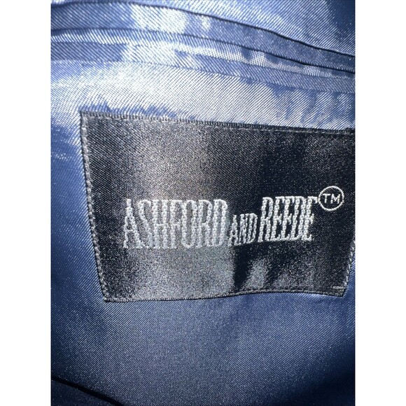 Vintage Ashford and Reede 100% Pure Silk Tweed Sport Coat Blazer Navy&White 44R - Picture 3 of 9